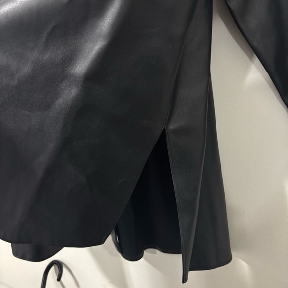 Zara Black Faux Leather Jacket - Picture 4 of 8